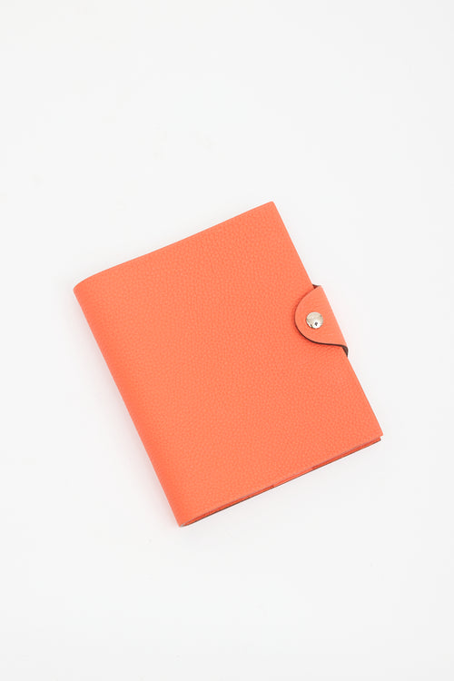 Hermès 2021 Orange Togo Ulysse PM Notebook