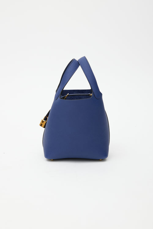 Hermès 2022 Bleu Saphir Picotin Lock 18 Bag