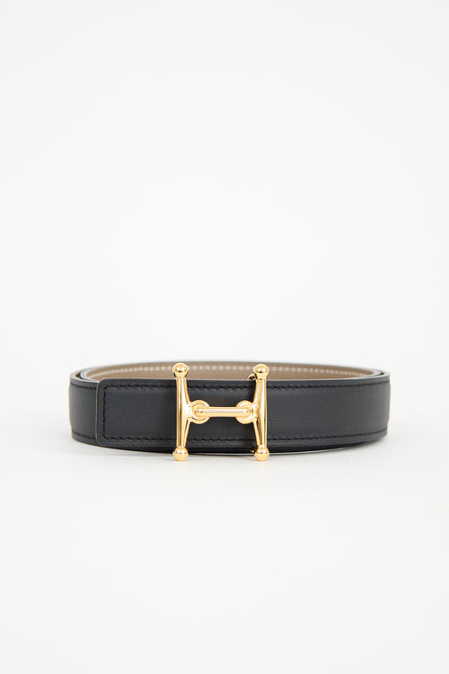Hermès 2022 Swift & Epsom Mors H Reversible Belt