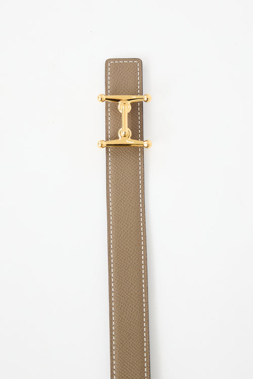 Hermès 2022 Swift & Epsom Mors H Reversible Belt