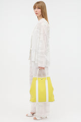 Hermès 2022 Lime Blanc Garden File 37 Bag