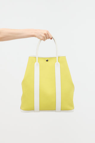 Hermès 2022 Lime Blanc Garden File 37 Bag