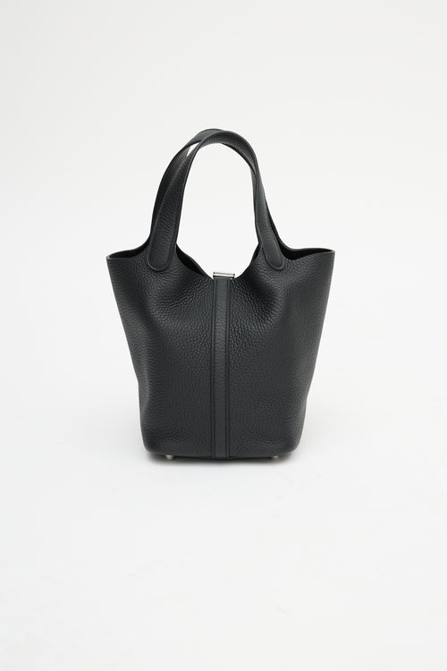 Hermès 2022 Noir Clemence Picotin 18 Lock Bag