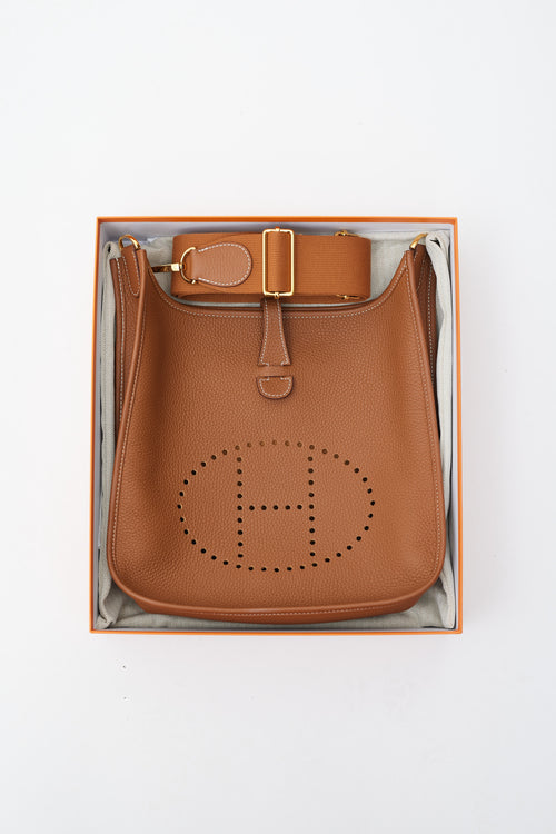 Hermès 2022 Taurillon Clemence Leather Evelyne 29 III Bag