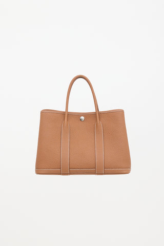 Hermès 2022 Gold Clemence Garden Party 30 Bag