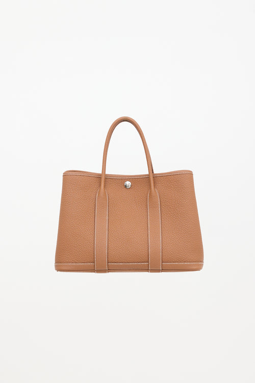 Hermès 2022 Gold Clemence Garden Party 30 Bag