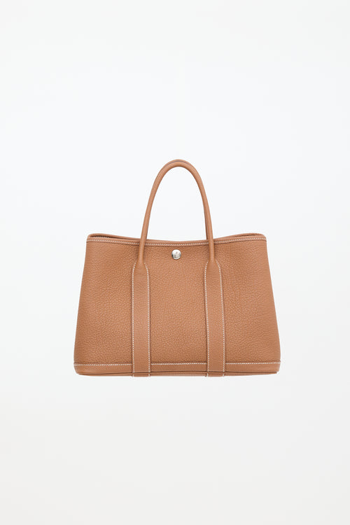 Hermès 2022 Gold Clemence Garden Party 30 Bag