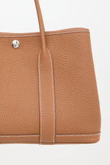 Hermès 2022 Gold Clemence Garden Party 30 Bag