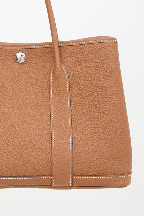 Hermès 2022 Gold Clemence Garden Party 30 Bag