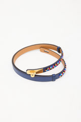 Hermès 2023 Bleu Saphir Epsom Kelly Velvet 18 Belt