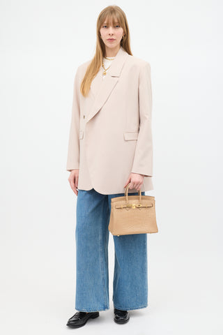 Hermès 2023 Chai Matte Exotic Leather Birkin 25 Bag
