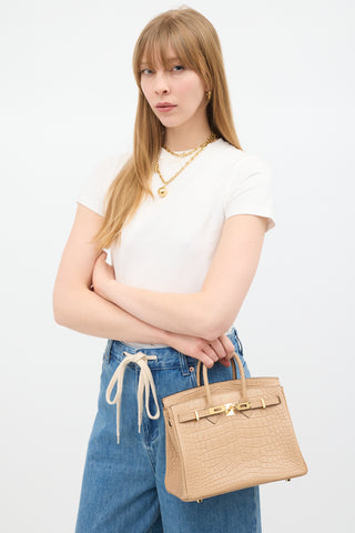 Hermès 2023 Chai Matte Exotic Leather Birkin 25 Bag
