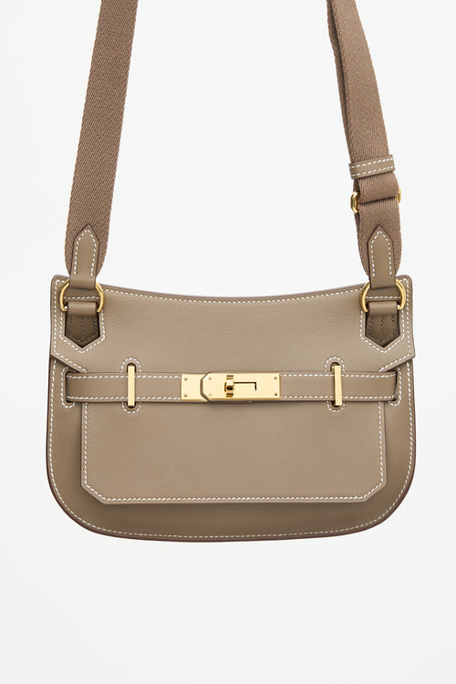 Hermès 2023 Etoupe Swift Mini Jypsiere Bag