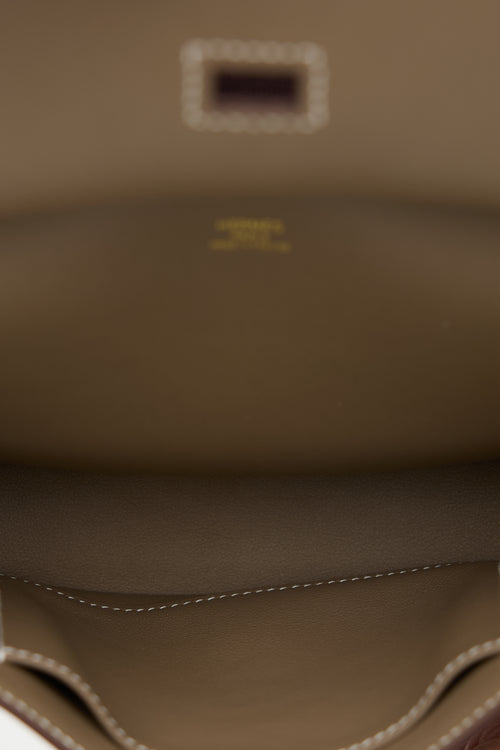 Hermès 2023 Etoupe Swift Mini Jypsiere Bag