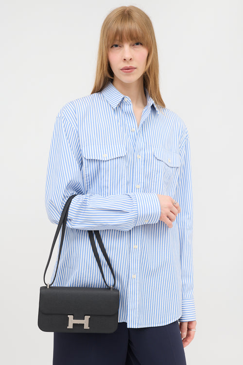 Hermès 2024 Black Epsom Constance Elan Bag