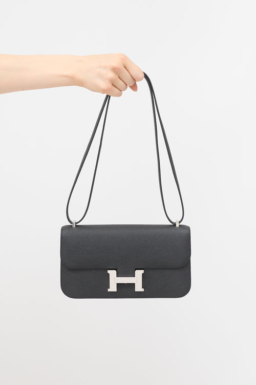 Hermès 2024 Black Epsom Constance Elan Bag
