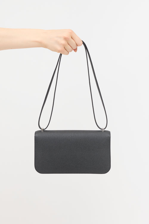 Hermès 2024 Black Epsom Constance Elan Bag