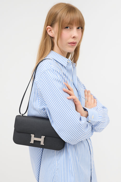 Hermès 2024 Black Epsom Constance Elan Bag