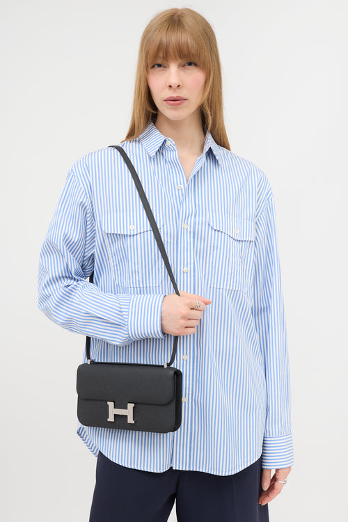 Hermès 2024 Black Epsom Constance Elan Bag