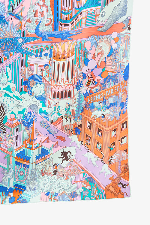 Hermès 2019 Silk Animapolis 90 Scarf