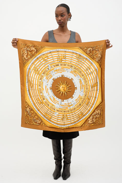 Hermès Silk Astrologie Dies et Hore 90 Scarf