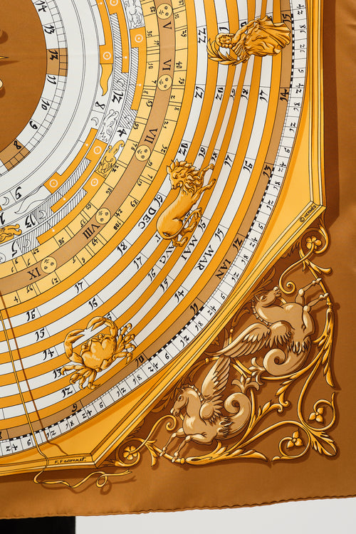 Hermès Silk Astrologie Dies et Hore 90 Scarf
