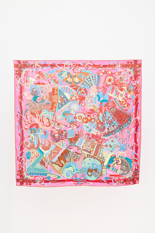 Hermès Au Fil Du Carré 90 Scarf