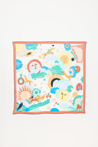 Hermès Au Royaume d'Hélios 70 Scarf
