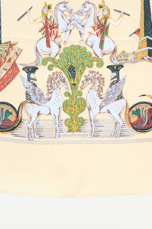 Hermès Silk Au Fil De La Soi Scarf