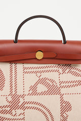 Hermès 2022  Toile Canvas & Fauve Vache Hunter Leather Brides De Gala HerBag 31
