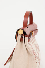 Hermès 2022  Toile Canvas & Fauve Vache Hunter Leather Brides De Gala HerBag 31
