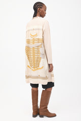 Hermès Beige Cashmere & Silk Brandebourgs Twillaine Belted Cardigan