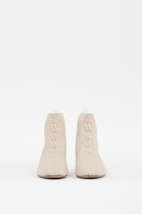 Hermès Nocciola Beige Knit Duo Ankle Boot
