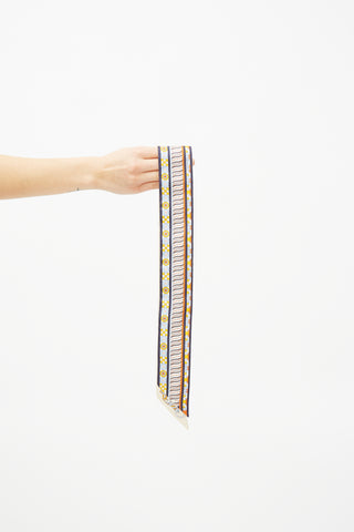 Hermès Beige & Multi Silk Harnais En Rosace Twilly