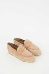 Hermès Beige Suede Loafer Espadrille