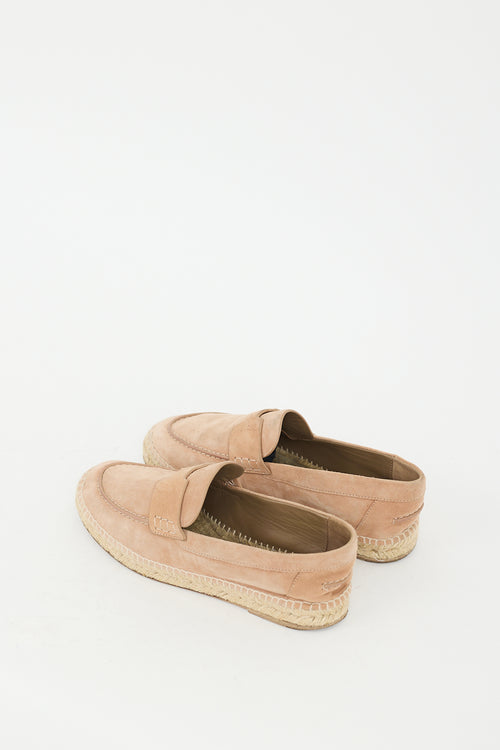 Hermès Beige Suede Loafer Espadrille