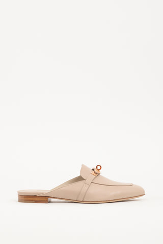 Hermès Beige Leather Oz Buckle Mule