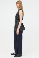 Hermès Leather Belted Button Up Vest