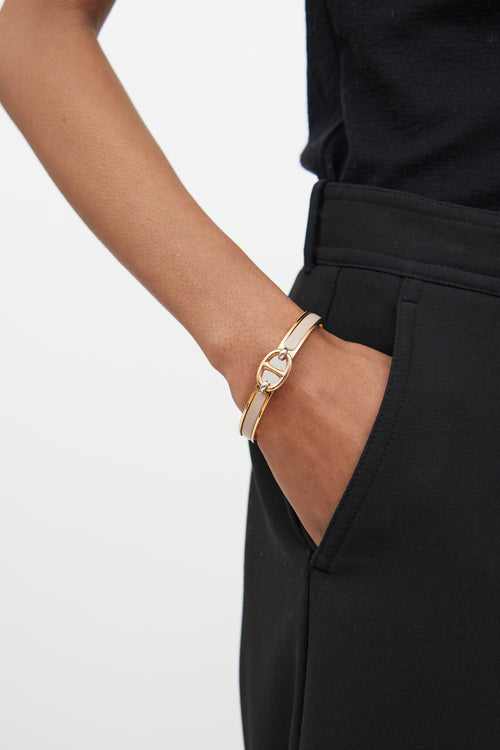 Hermès Beige Rose Gold Chaine D'Ancre Bracelet