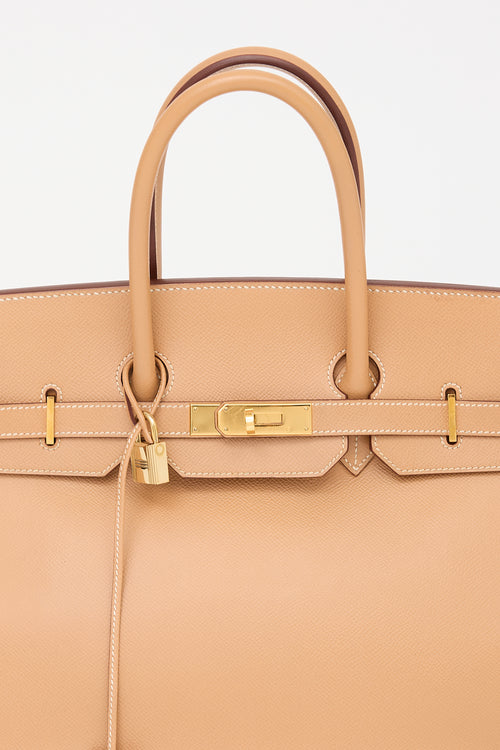 Hermès 1998 Natural Courchevel Birkin 35 Bag