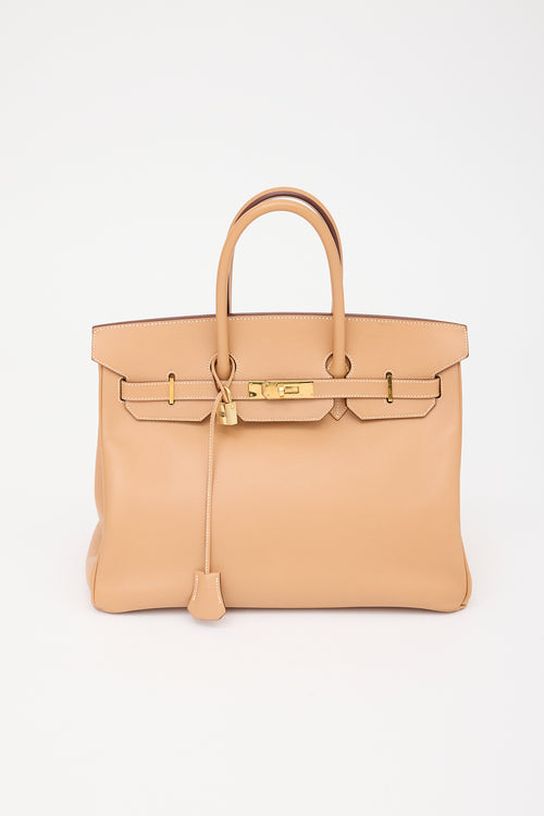 Hermès 1998 Natural Courchevel Birkin 35 Bag