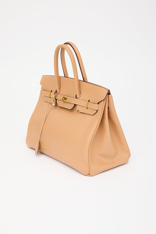 Hermès 1998 Natural Courchevel Birkin 35 Bag