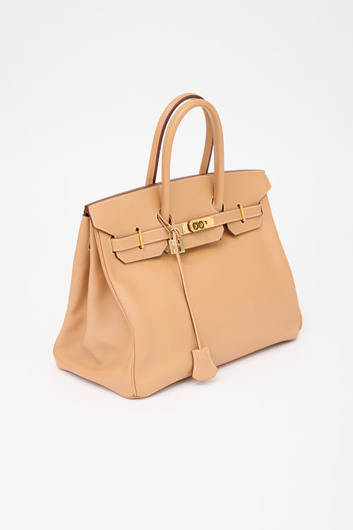 Hermès 1998 Natural Courchevel Birkin 35 Bag