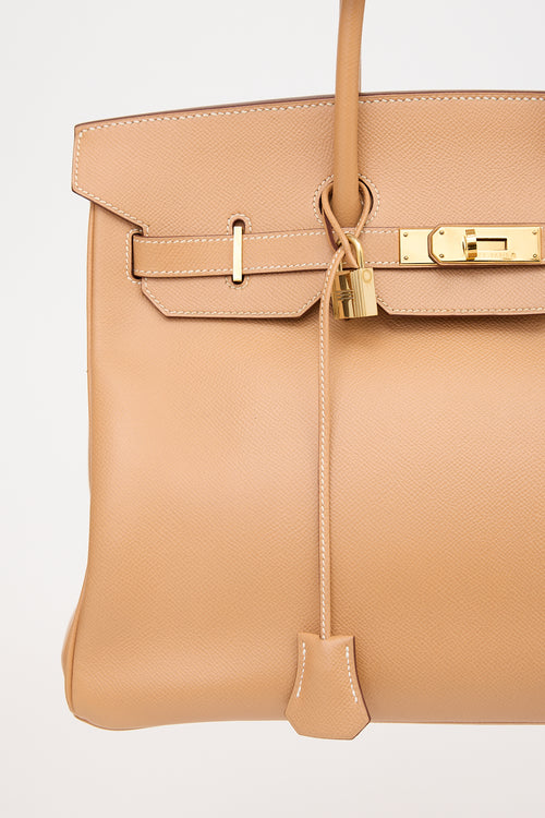 Hermès 1998 Natural Courchevel Birkin 35 Bag