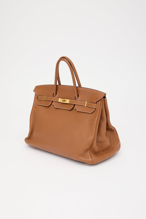 Hermès 2009 Gold Clemence Birkin 40 Bag