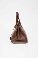 Hermès 2000 Marron Fonce Courchevel Birkin 35 Bag