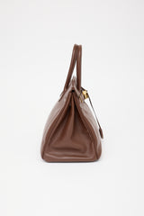 Hermès 2000 Marron Fonce Courchevel Birkin 35 Bag