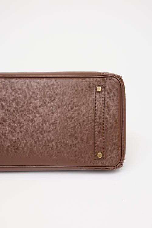 Hermès 2000 Marron Fonce Courchevel Birkin 35 Bag