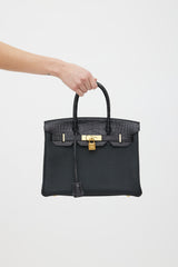 Hermès 2020 Noir Togo & Exotic Leather Birkin 30 Touch Bag