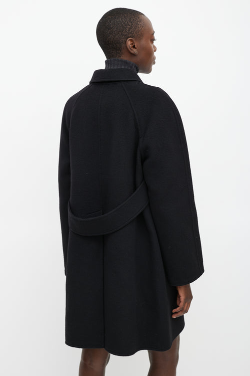 Hermès Black Balmacaan Coat